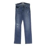 LEVI'S 501 Mens Jeans Blue Regular Straight Denim Medium W30 L30 Distressed
