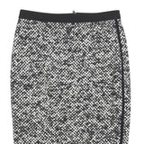 MARC CAIN Womens Black & White Pencil Knee Length Polyester Skirt S Zip