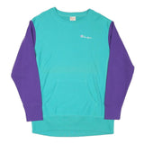 CHAMPION Mens Blue & Purple Crew Neck S Cotton Blend Sweatshirt Casual Pullover