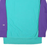 CHAMPION Mens Blue & Purple Crew Neck S Cotton Blend Sweatshirt Casual Pullover