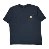 Carhartt T-Shirt - XL Navy Cotton
