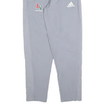ADIDAS Mens Joggers Grey & White Regular Tapered S W24 L30 Basketball Logo