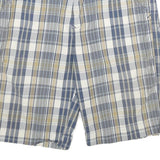 NAUTICA Mens Shorts Blue & Beige Check L W34 Cotton Casual Comfortable
