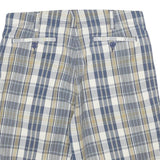 NAUTICA Mens Shorts Blue & Beige Check L W34 Cotton Casual Comfortable