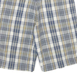 NAUTICA Mens Shorts Blue & Beige Check L W34 Cotton Casual Comfortable