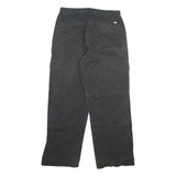 DICKIES Mens Black Regular Fit Straight Denim Jeans W32 L32 Cargo Pockets Zip