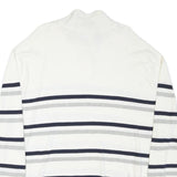 NAUTICA Mens White & Grey Striped Pattern Pullover Crew Neck Basic Knit XL