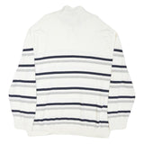 NAUTICA Mens White & Grey Striped Pattern Pullover Crew Neck Basic Knit XL