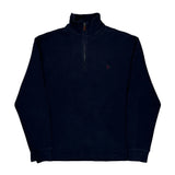 Polo By Ralph Lauren 1/4 Zip - Medium Navy Cotton