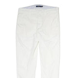 POLO RALPH LAUREN Womens Cotton Blend White Regular Fit Straight Trousers W32