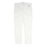POLO RALPH LAUREN Womens Cotton Blend White Regular Fit Straight Trousers W32