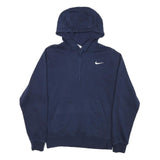 NIKE Mens Navy Hoodie S Cotton Blend Casual Pullover Sweatshirt