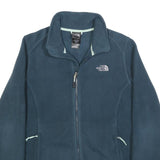 THE NORTH FACE Womens Blue Fleece Jacket M Polyester Zip Casual Outdoor