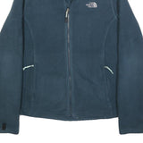 THE NORTH FACE Womens Blue Fleece Jacket M Polyester Zip Casual Outdoor