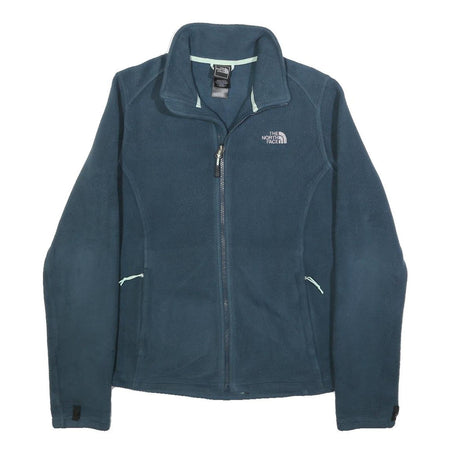 THE NORTH FACE Womens Blue Fleece Jacket M Polyester Zip Casual Outdoor