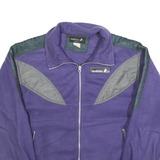 MOBIUS Womens Purple & Grey Patterned Zip Up Jumper Polyester M Fleece Casual