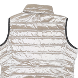 MARC JACOBS Womens Beige & Black Reversible Quilted Jacket M Polyester Blend Zip