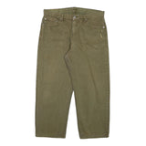 LEVI'S Mens Jeans Regular Straight Denim W34 L26 Cotton Blend Zip Olive Green