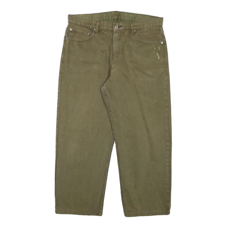 LEVI'S Mens Jeans Regular Straight Denim W34 L26 Cotton Blend Zip Olive Green