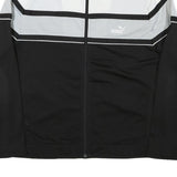 PUMA Mens Black & White Sports Zip Jacket M Polyester Blend Colourblock