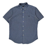 Ralph Lauren Checked Short Sleeve Shirt - Medium Blue Cotton