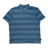 Patagonia Striped Polo Shirt - XL Blue Cotton