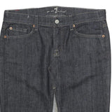 7 FOR ALL MANKIND Womens Blue Denim Mini Skirt Cotton M Casual Straight Zip