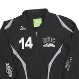 Mens Black Polyester Blend Sports Zip Jacket XL Erima UHC Oberland 84 Style