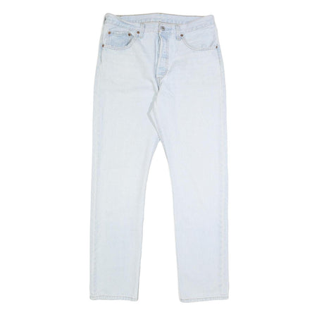 LEVI'S 501 Womens Jeans White Regular Straight Denim Light W31 L32 Classic Fit