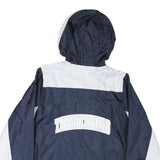 CHAMPION Womens Navy & White Thunderbird Nylon Zip Jacket S Windbreaker Hooded