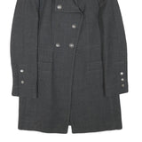 ZARA Womens Grey Wool Blend Jacket L Button Plain Classic Stylish Urban