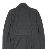 ZARA Womens Grey Wool Blend Jacket L Button Plain Classic Stylish Urban