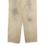 CARHARTT Mens Beige Cotton Blend Relaxed Straight Trousers W36 L34 Workwear