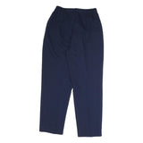 CROFT & BARROW Womens Cotton Blend Navy Regular Fit Straight Trousers W26 L28