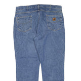 CARHARTT Mens Jeans Blue Regular Straight Denim Medium W40 L30 Classic Fit Zip
