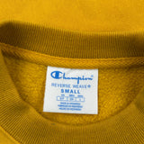 Reverse Weave Champion Sweatshirt - Small Yellow Cotton
