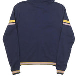 TRUE RELIGION Womens Navy Blue & Yellow Zip Up Hoodie XS Casual Cotton Blend