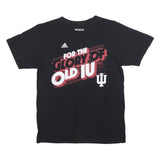 ADIDAS Mens Black For The Glory Of Old IU Graphic T-Shirt M Crew Neck Short