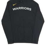 NIKE Mens Black Warriors Pullover Hoodie S Cotton Blend Drawstring