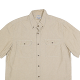 CARHARTT Mens Beige Casual Cotton Shirt XL Button-Down Short Sleeve Workwear