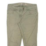 TOM TAILOR Womens Slim Beige Cotton Blend Tapered Trousers W32 L21 Casual