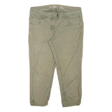 TOM TAILOR Womens Slim Beige Cotton Blend Tapered Trousers W32 L21 Casual