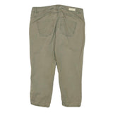 TOM TAILOR Womens Slim Beige Cotton Blend Tapered Trousers W32 L21 Casual