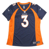 NIKE Womens Blue & Orange Denver Broncos Football Shirt XL Short Sleeve V-Neck