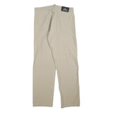 VERSACE Mens Cotton Blend Beige Regular Straight Trousers W36 L30 Classic Zip