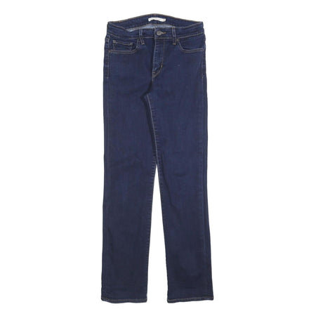 LEVI'S 714 Womens Jeans Blue Regular Straight Denim Medium W28 L30 Classic Fit