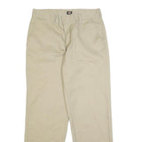 DICKIES Mens Beige Cotton Blend Regular Fit Straight Leg Trousers W29 L29
