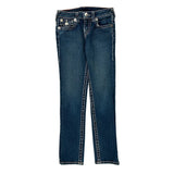 Age 7=8 True Religion Skinny Jeans - 24W 24L Blue Cotton