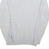 CALVIN KLEIN Mens Grey Patterned Wool Blend V-Neck Jumper L Soft Warm Comfort