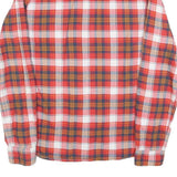 ANIMAL Mens Red & Orange Check Shirt S Casual Cotton Blend Lightweight Long